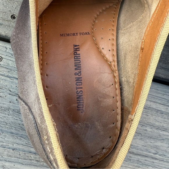 Johnston & Murphy Men's Suede Oxford Shoes 10.5 - Taupe - Picture 5 of 16